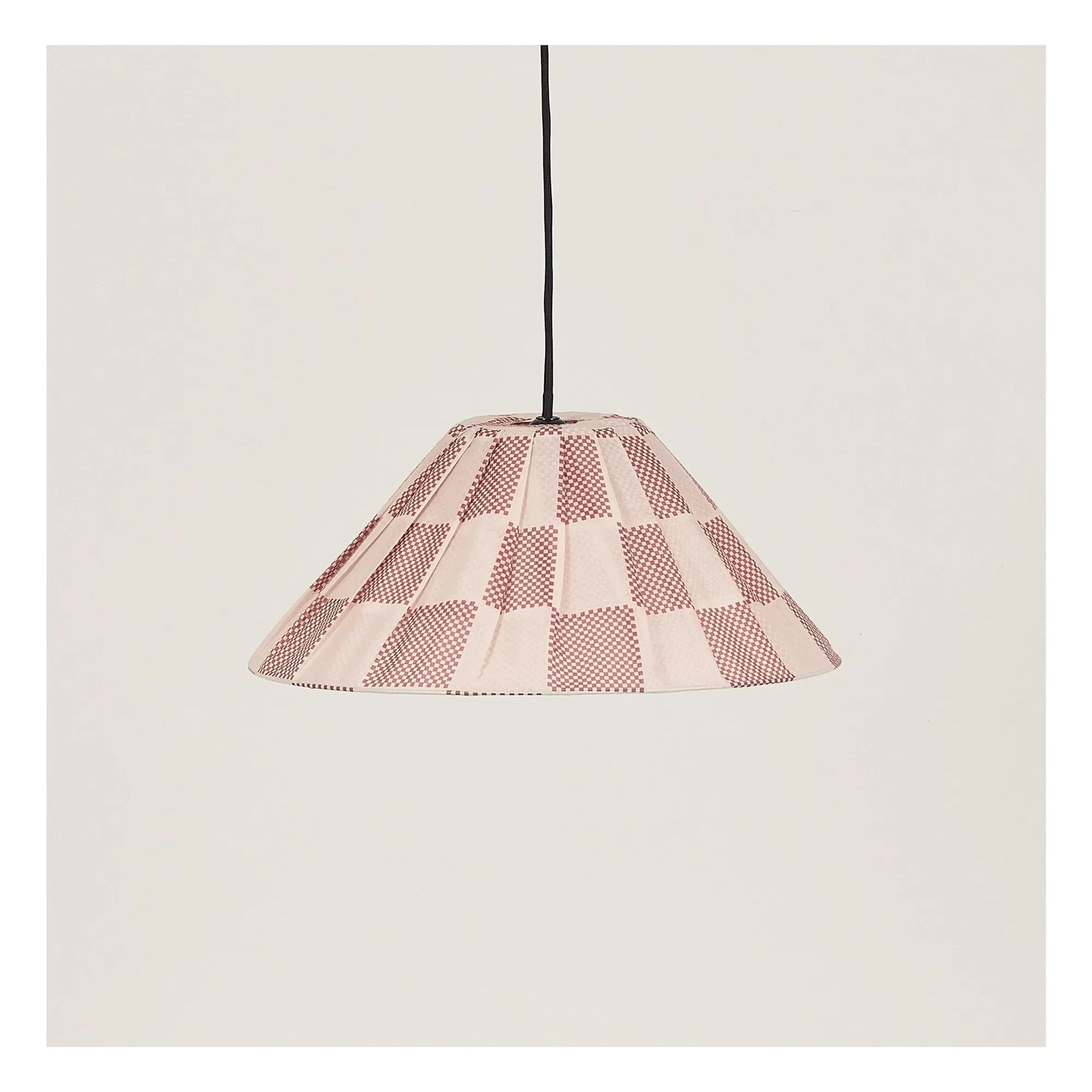 Nobodinoz - Ava Checks lampshade | Red