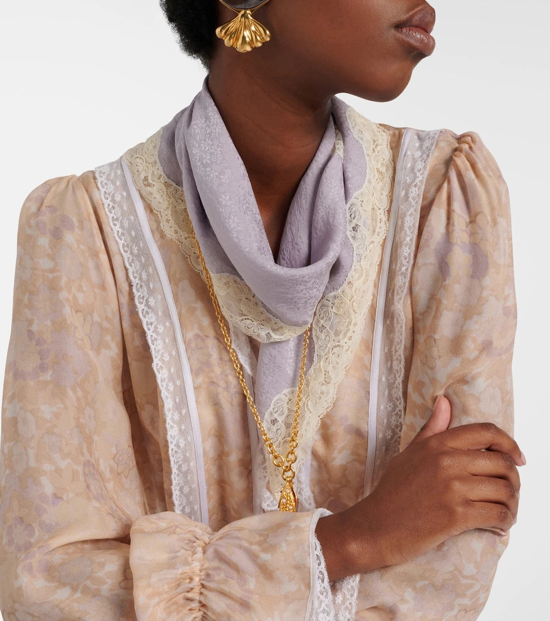 Chloé - Printed silk jacquard scarf