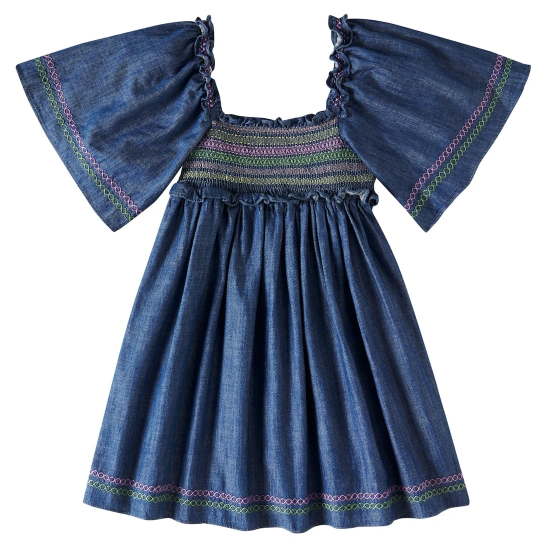 Zimmermann Kids - Tallow shirred denim dress