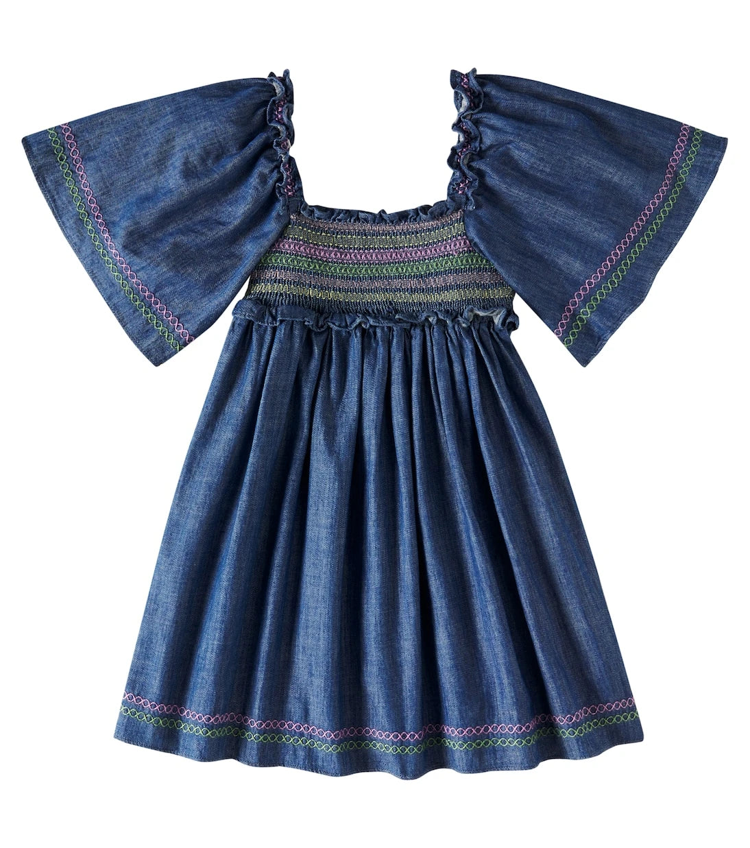 Zimmermann Kids - Tallow shirred denim dress