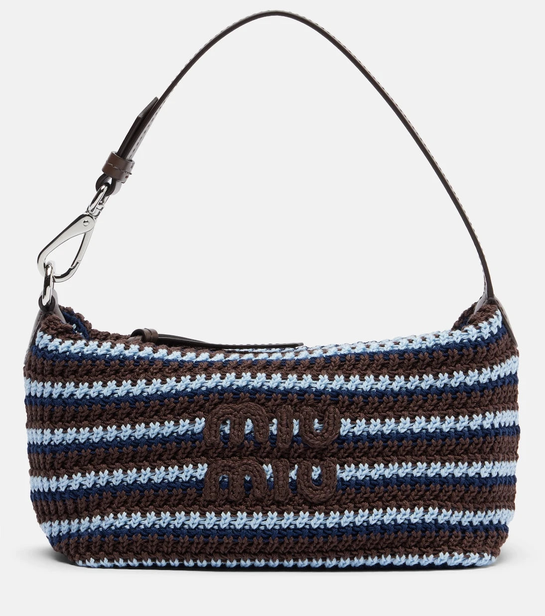 Miu Miu - Crochet striped shoulder bag