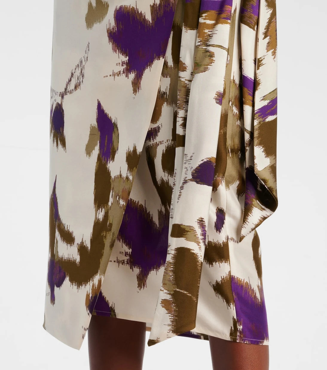 Max Mara - Dritto printed silk wrap skirt