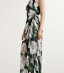 Multi Floral One-Shoulder Maxi Dress