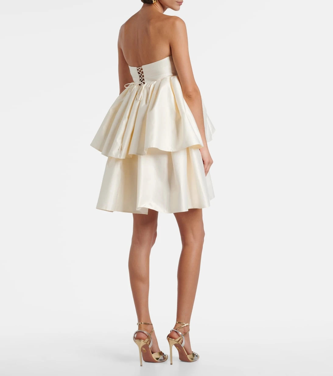 Rotate - Strapless twill minidress