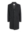 Sandro Paris Black Wool-Blend Overcoat