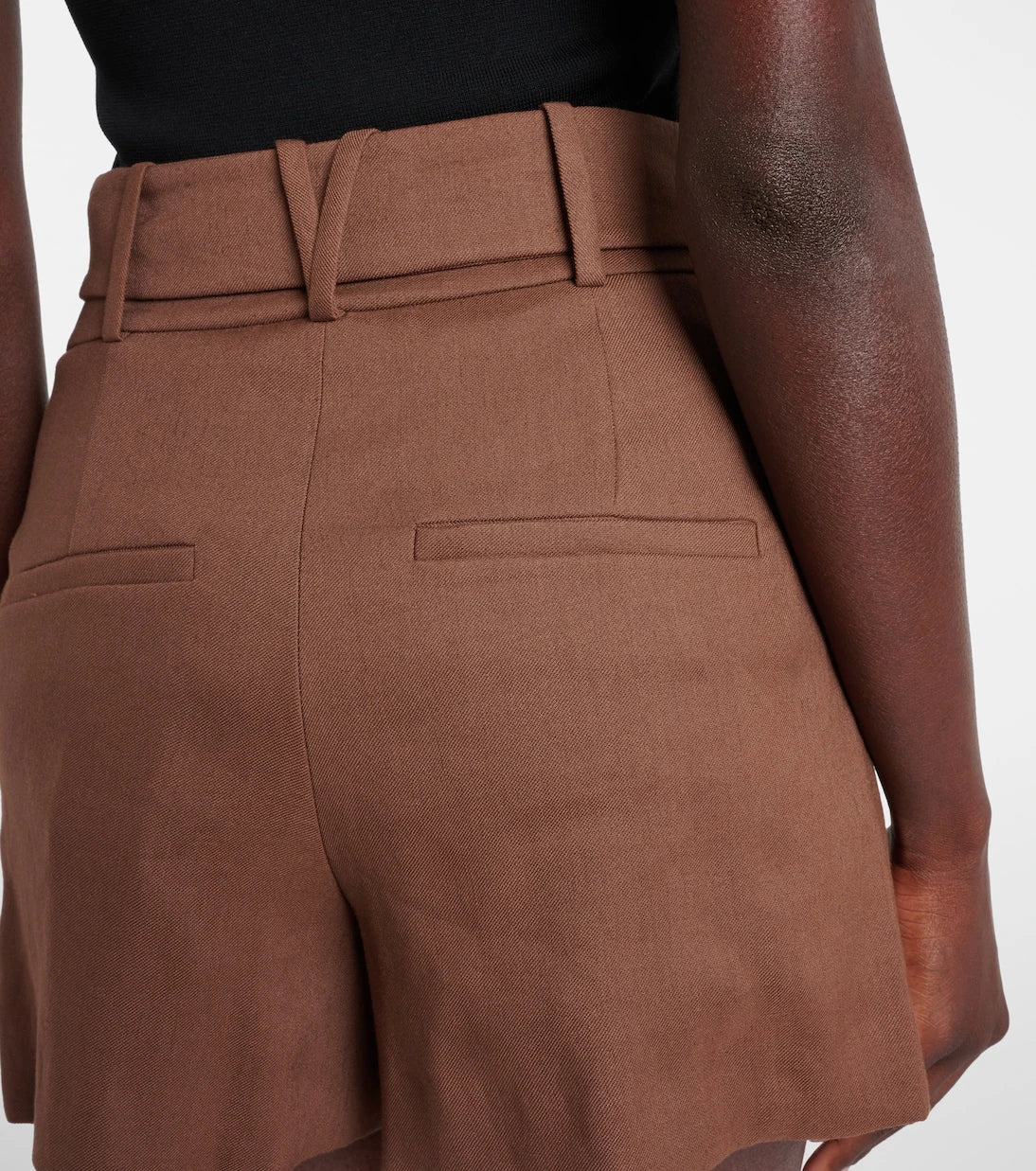 Veronica Beard - Piper belted linen-blend shorts