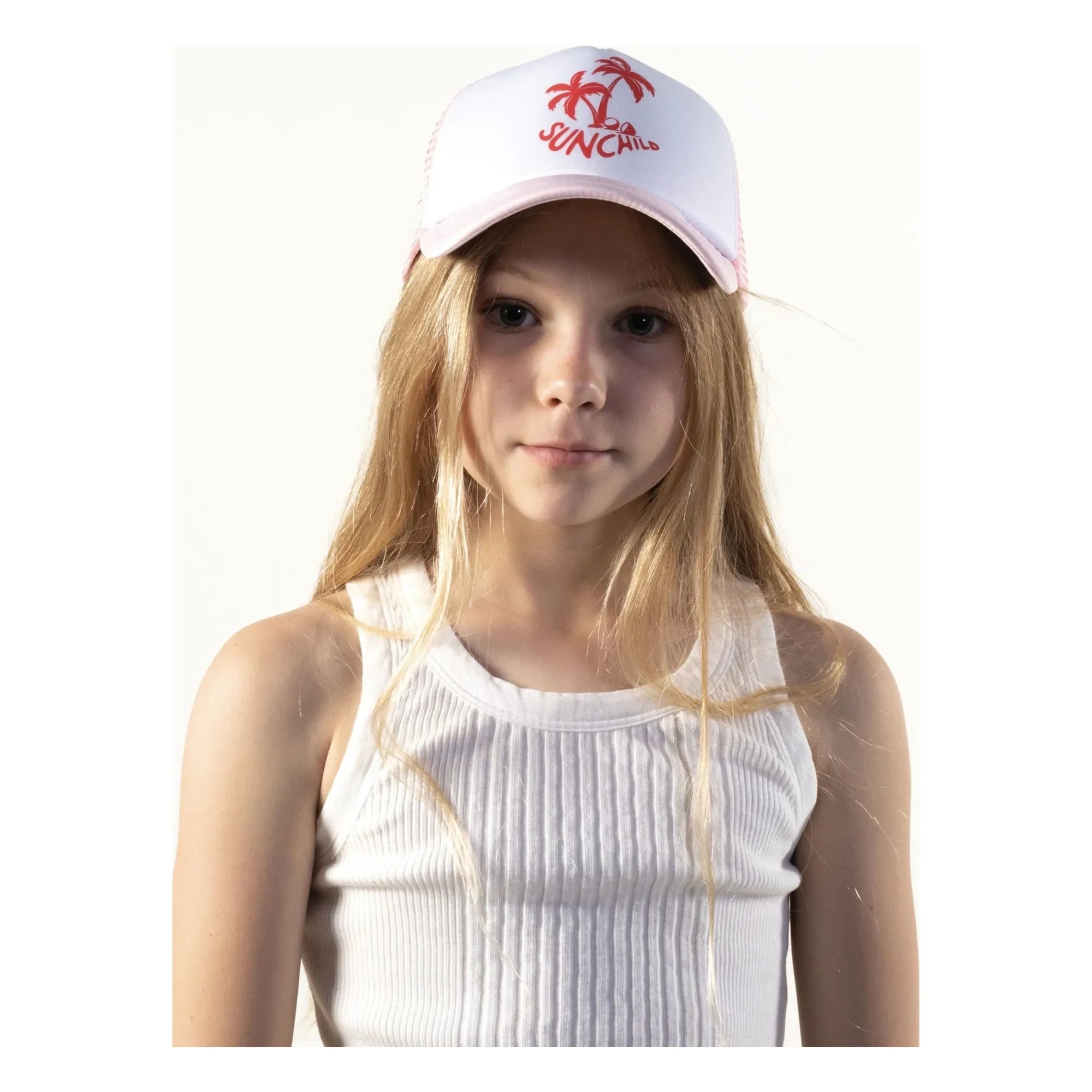 Sunchild - Palmtree Trucker Cap | Powder pink