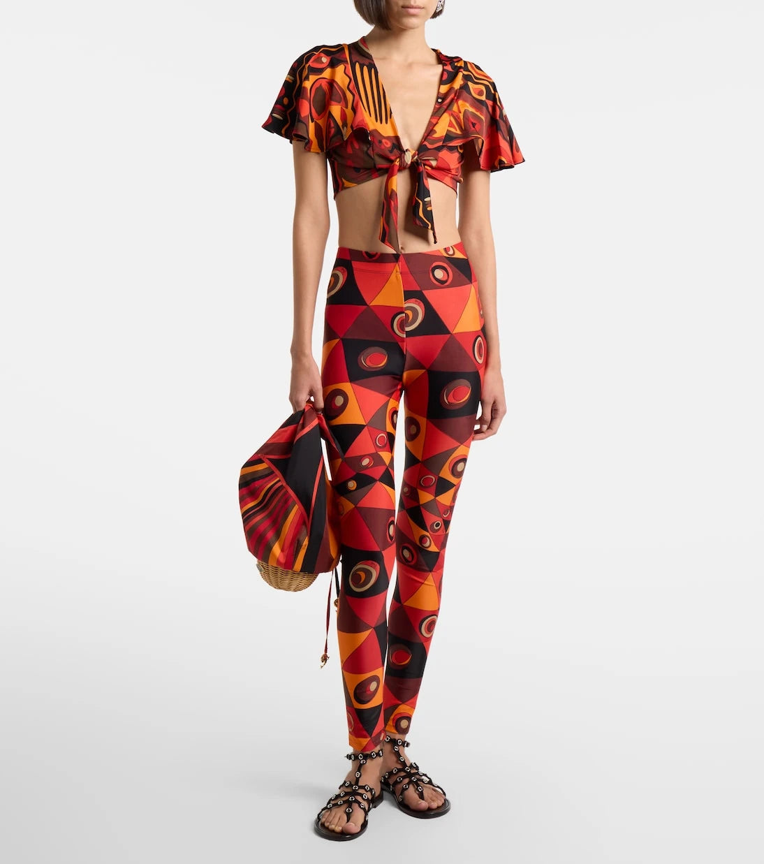 Pucci - Kwango jersey satin crop top