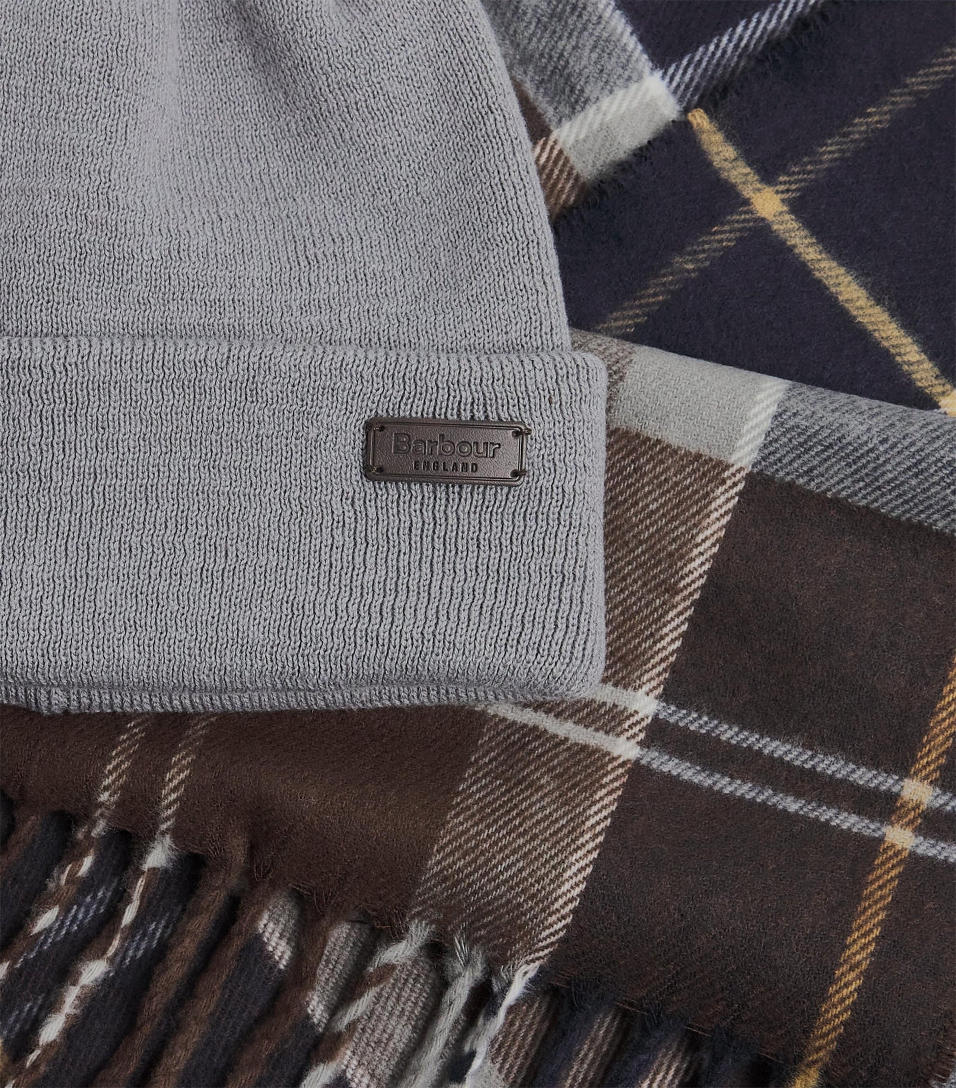 Barbour Swinton Beanie and Galingale Scarf Gift Set