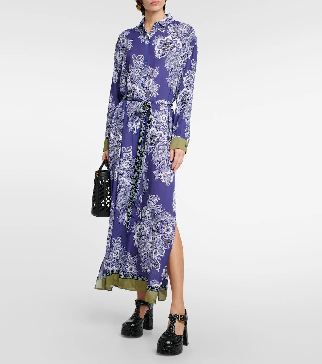 Etro - Printed shirt midi dress