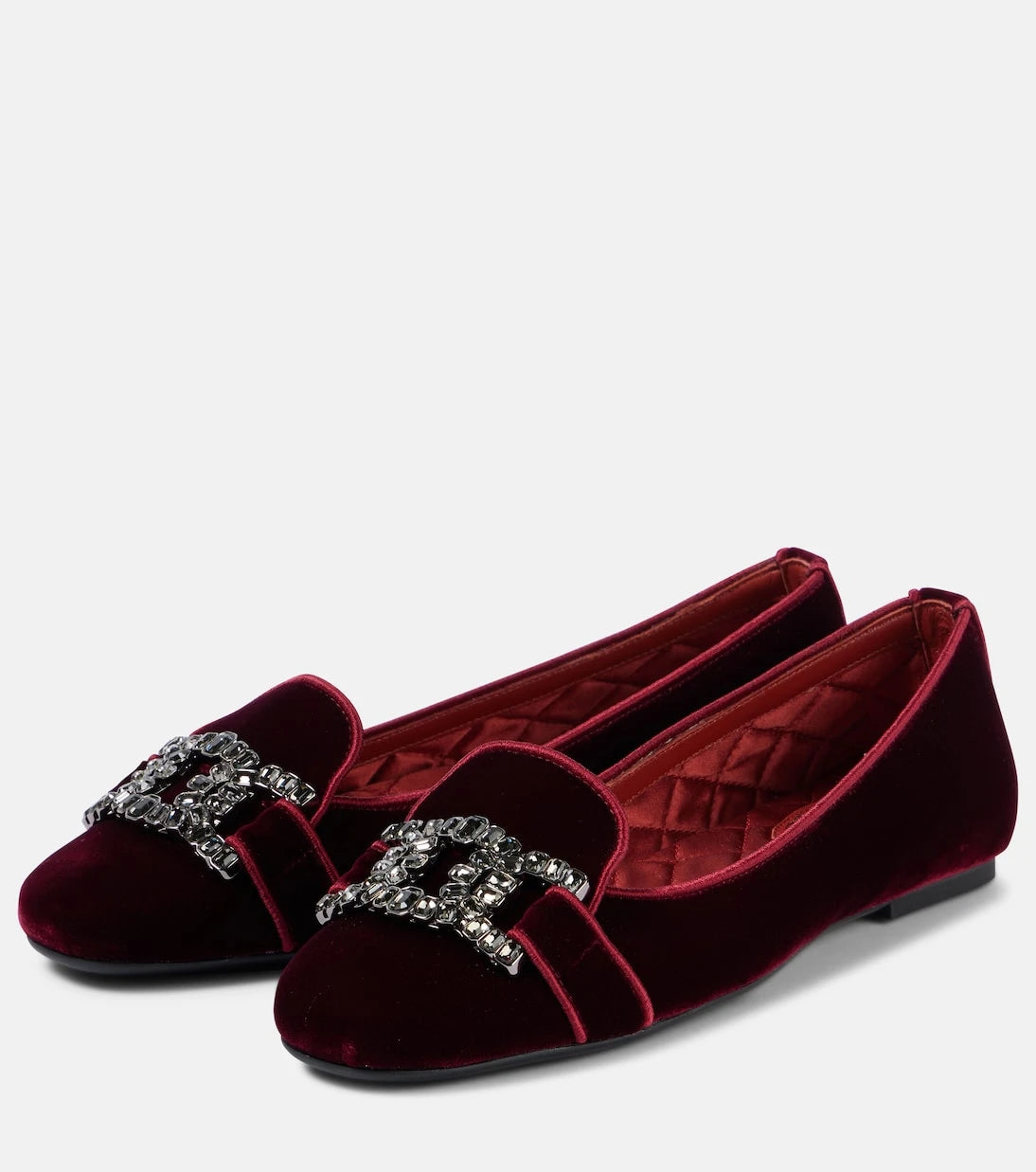 Tod's - Kate embellished velvet ballet flats