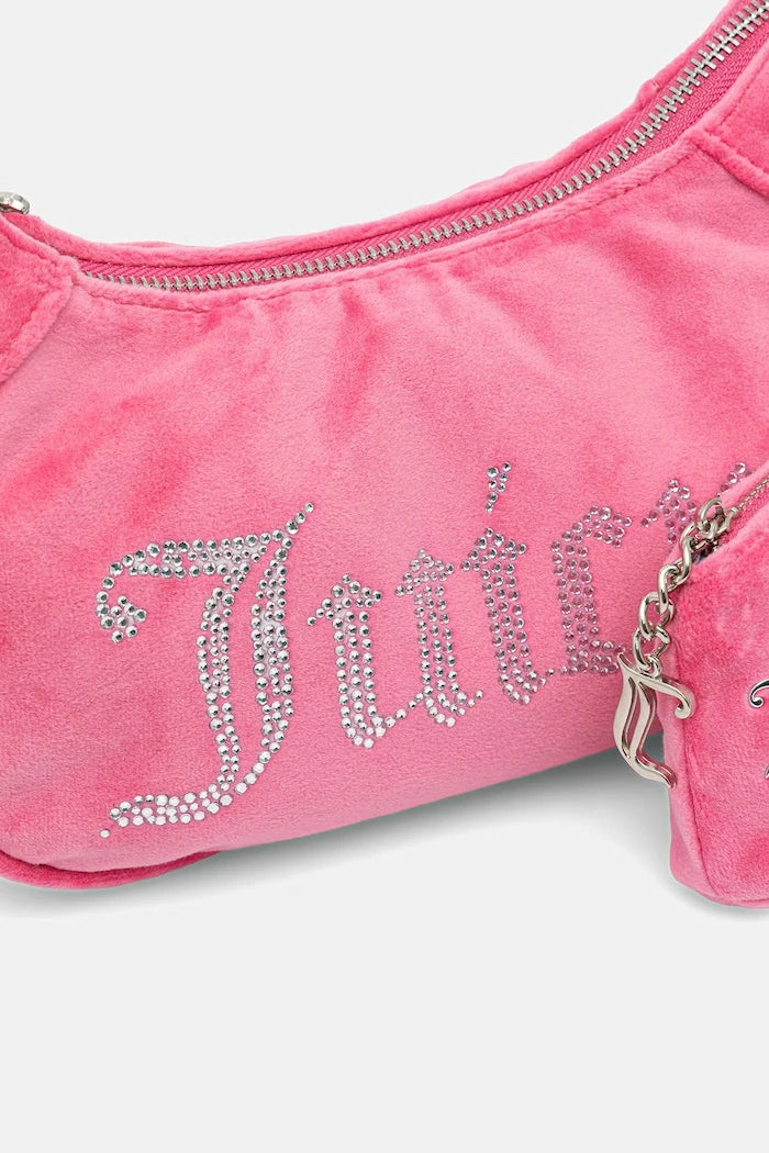Juicy Couture kadın kadife hobo çanta KIMBERLY