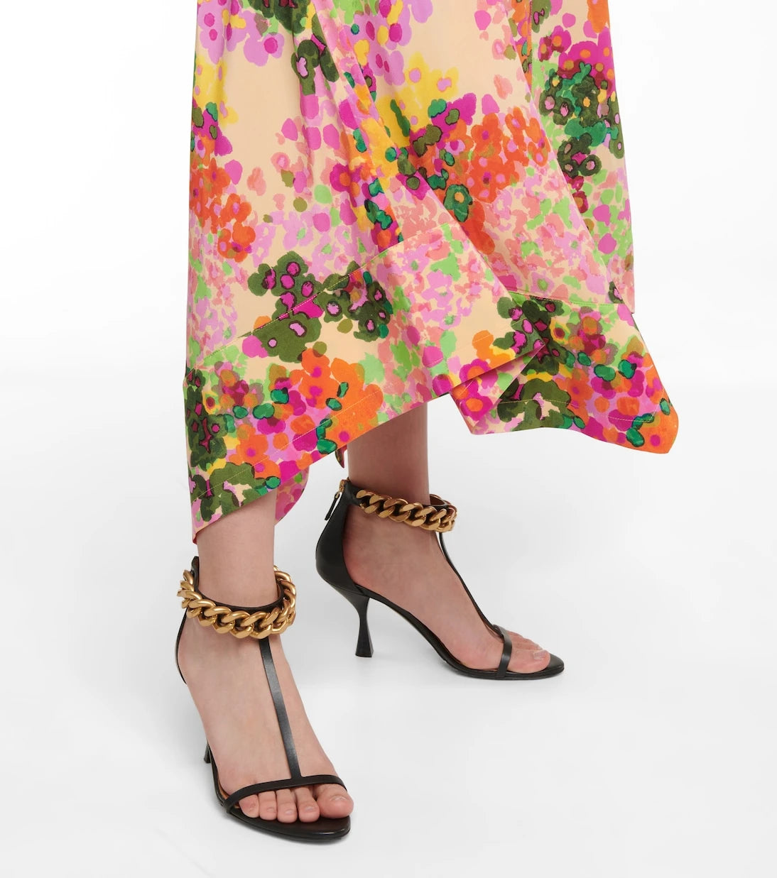 Stella McCartney - Naya floral silk midi skirt