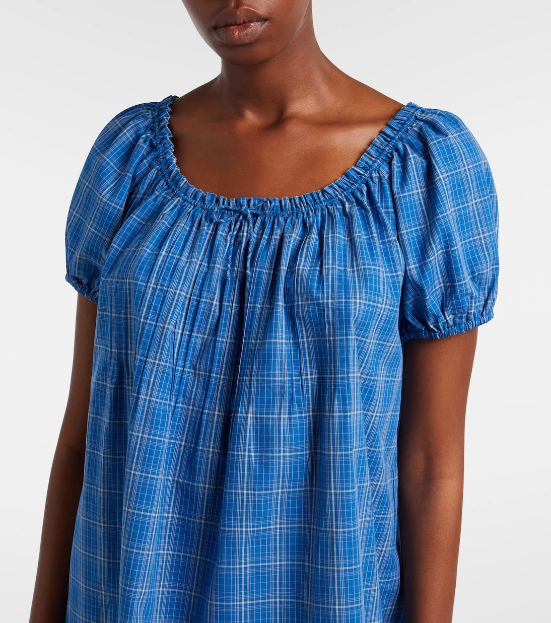 Faithfull - Costa plaid cotton minidress