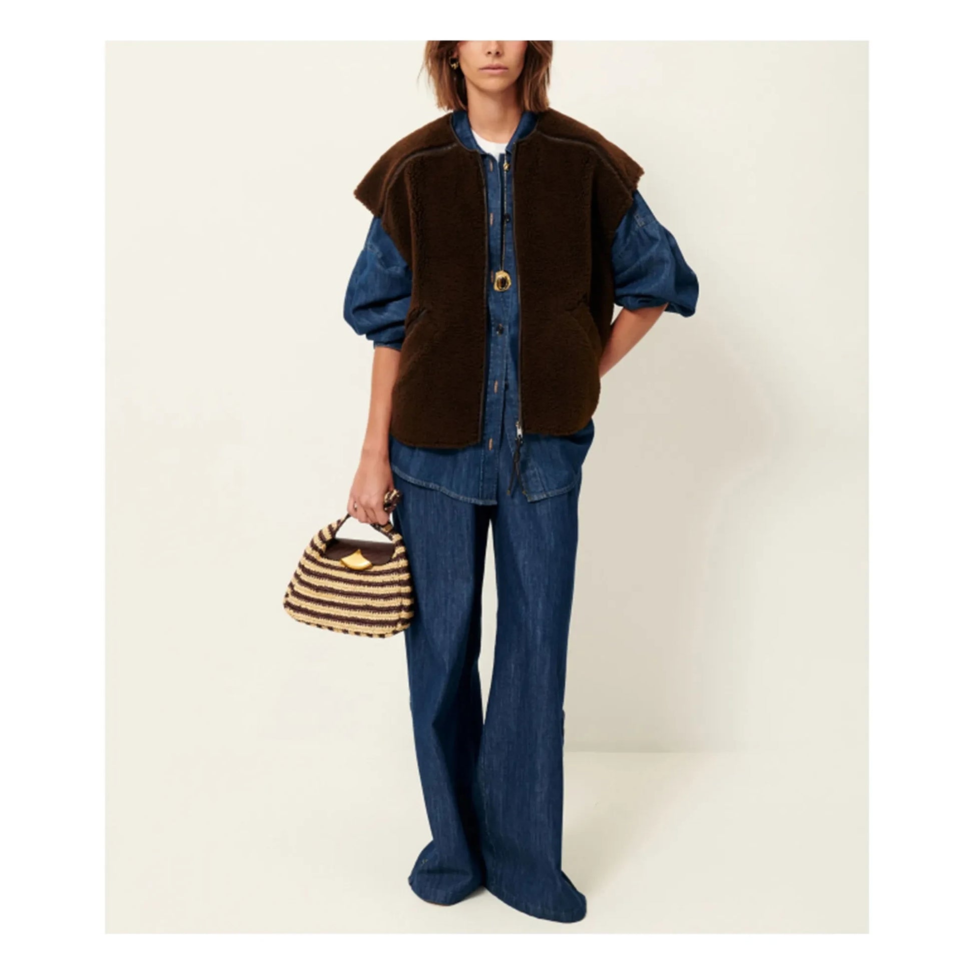 Sessùn - Mounty Sleeveless Jacket | Brown