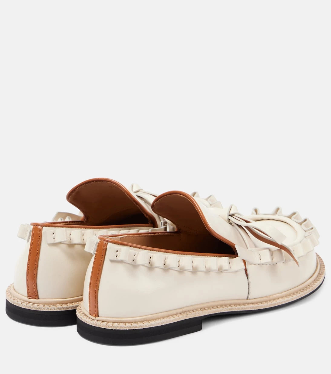 JW Anderson - Ruffled leather moccasins