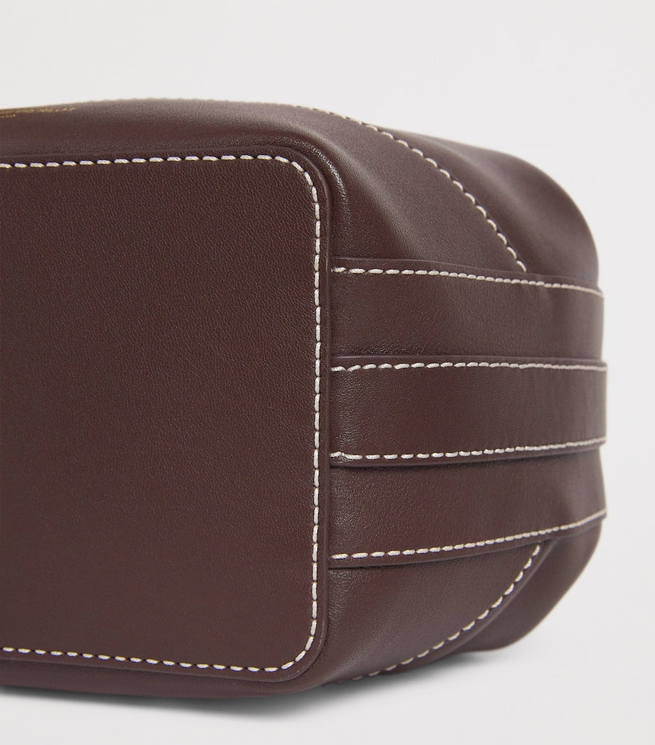 Claudie Pierlot Purple Leather Alvan Bucket Bag