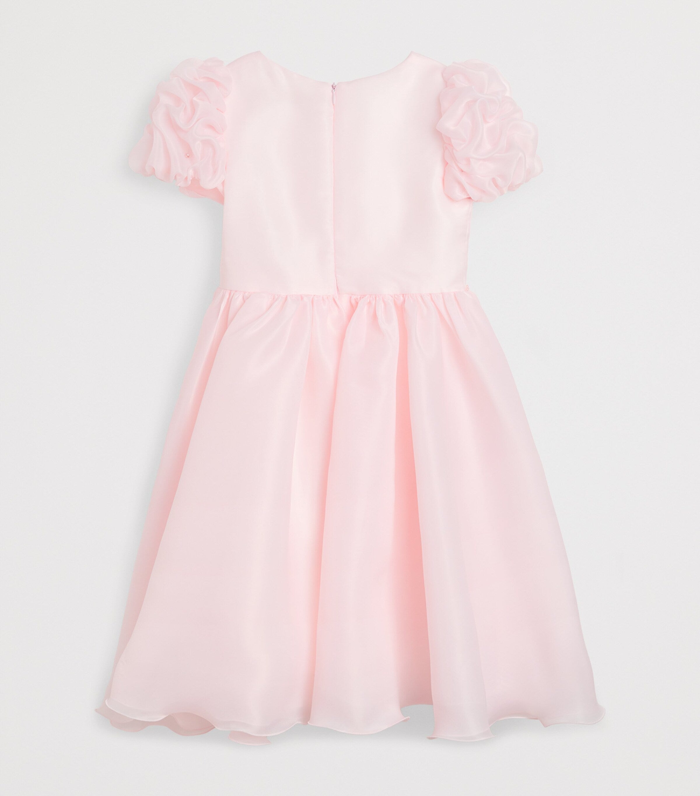 Pink Ruffle-Sleeve Dress (2-14 Years)