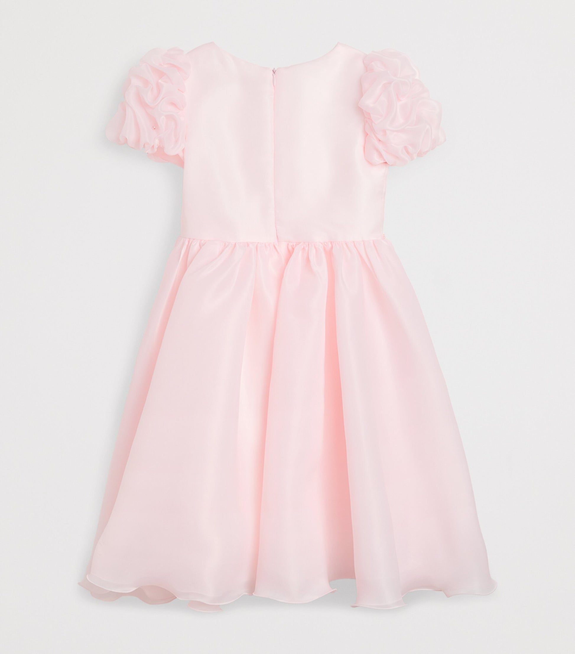 Pink Ruffle-Sleeve Dress (2-14 Years)