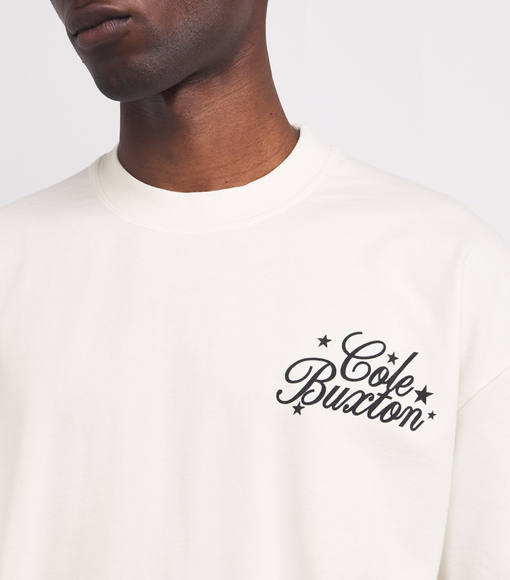 Cotton Stars Serif Print T-Shirt