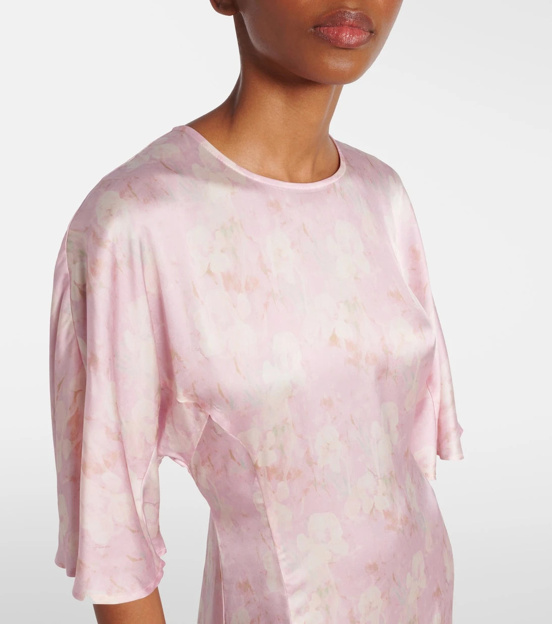Ganni - Floral satin maxi dress