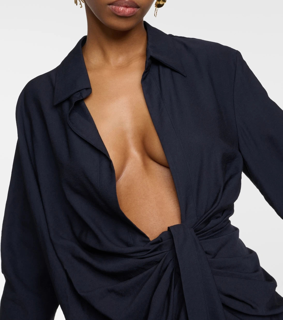 Jacquemus - La Robe Bahia plunge-neck minidress