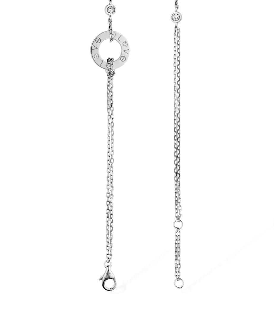 Cartier White Gold and Diamond LOVE Chain Bracelet
