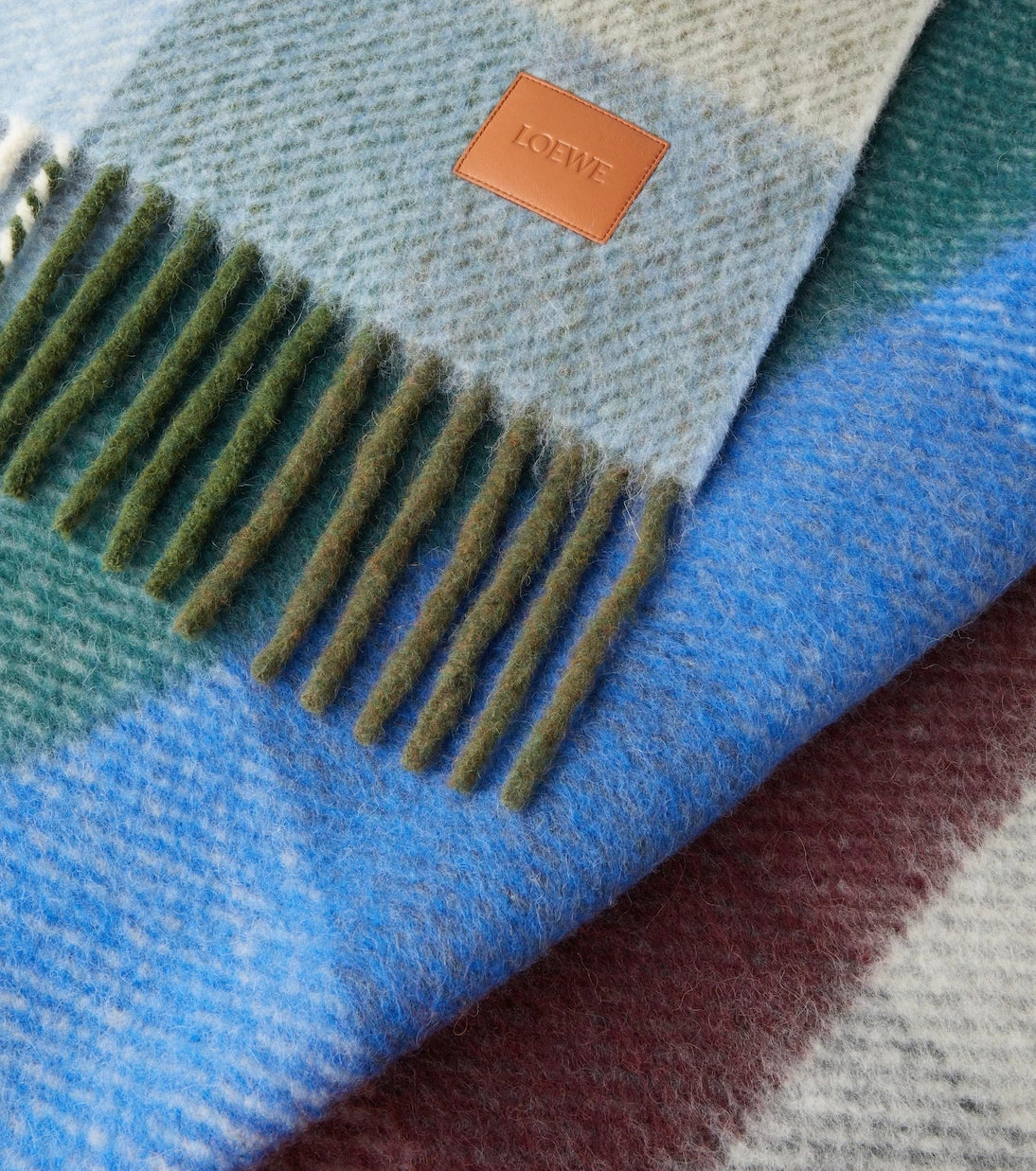 Loewe - Checked alpaca and wool-blend blanket