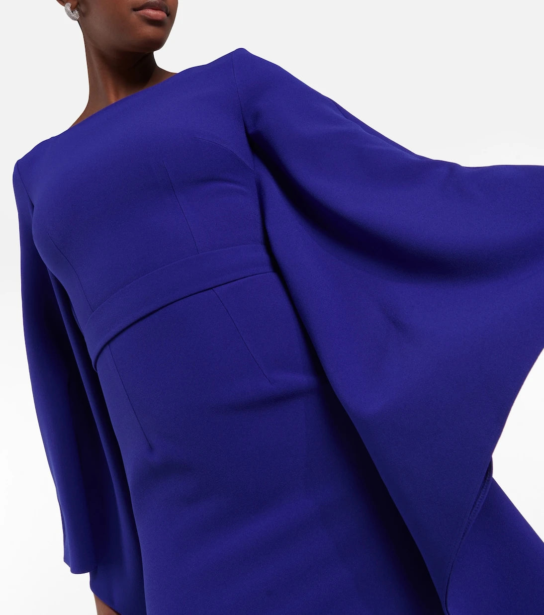 Safiyaa - Boat N Flared belted maxi dress
