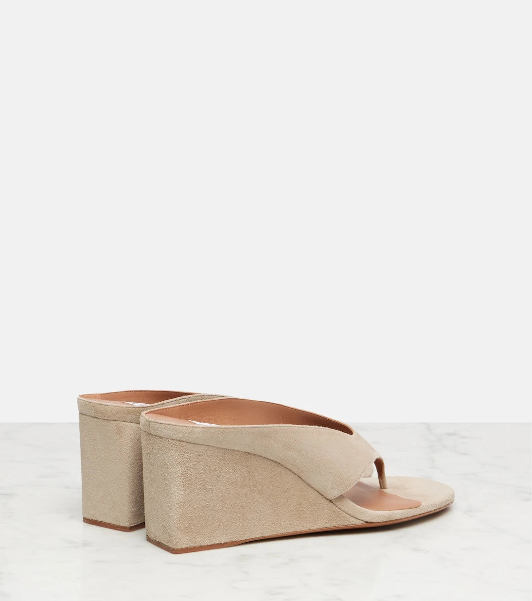 Alaïa - Cube 75 suede thong sandals