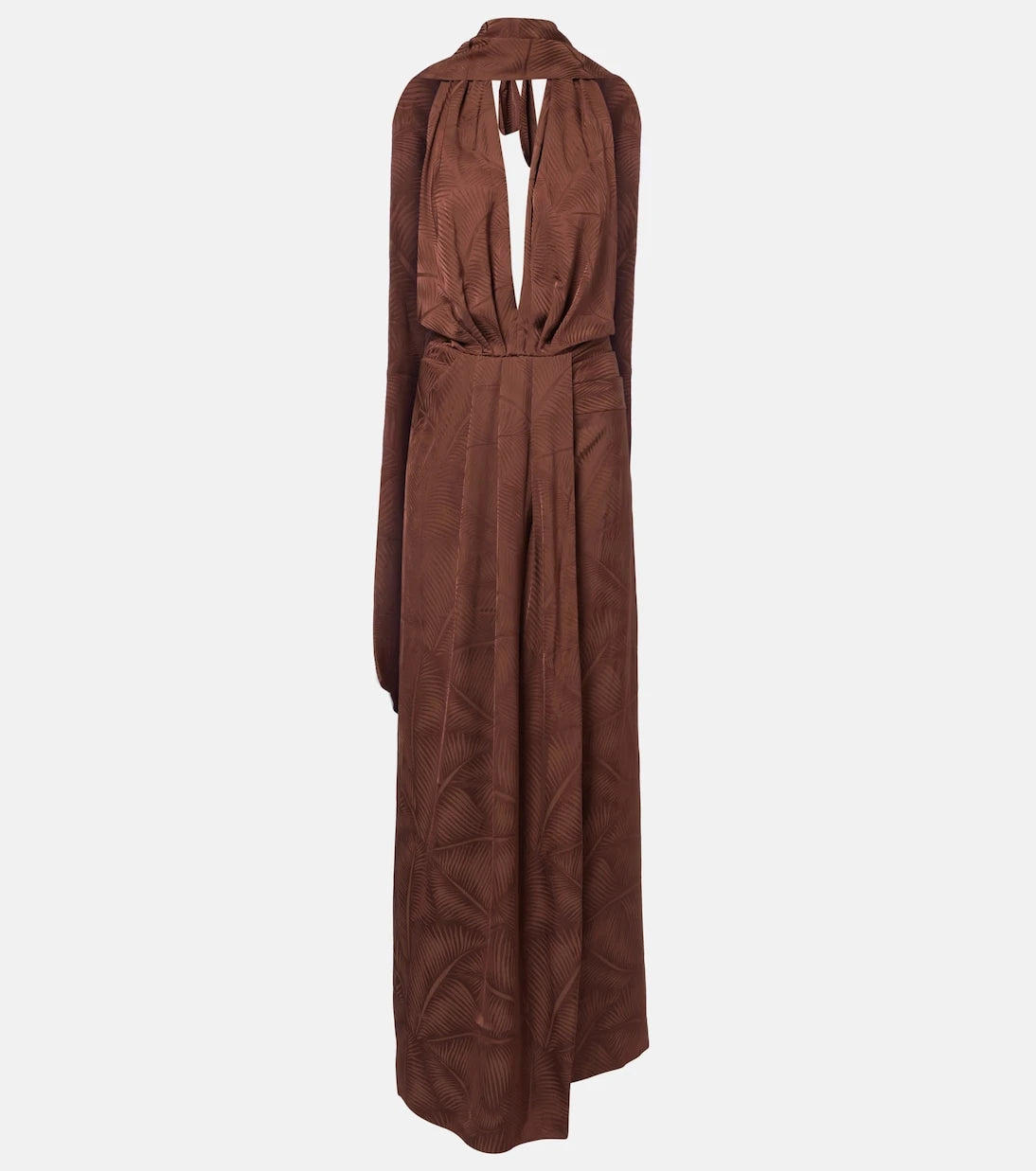 Johanna Ortiz - Halterneck jacquard maxi dress