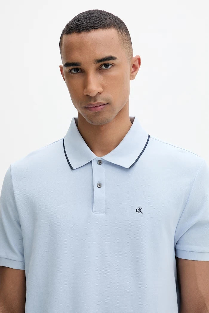 Calvin Klein тениска с яка мъжка от памук