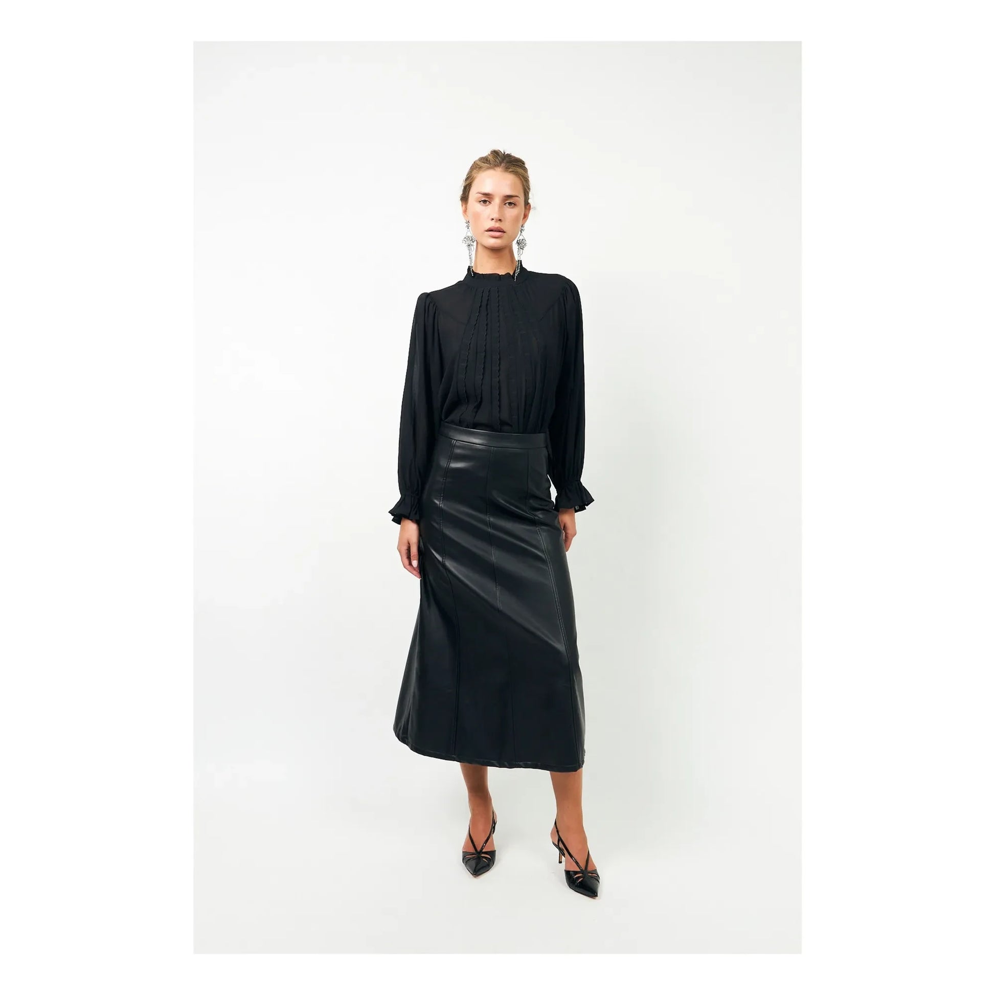 Lollys Laundry - Presley Cotton Blouse | Black