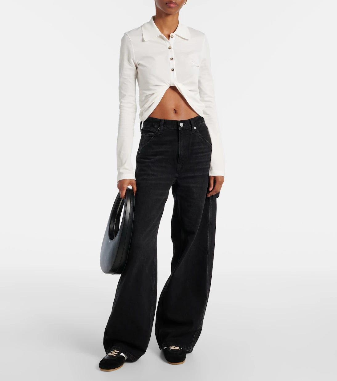 Courrèges - Cropped cotton shirt