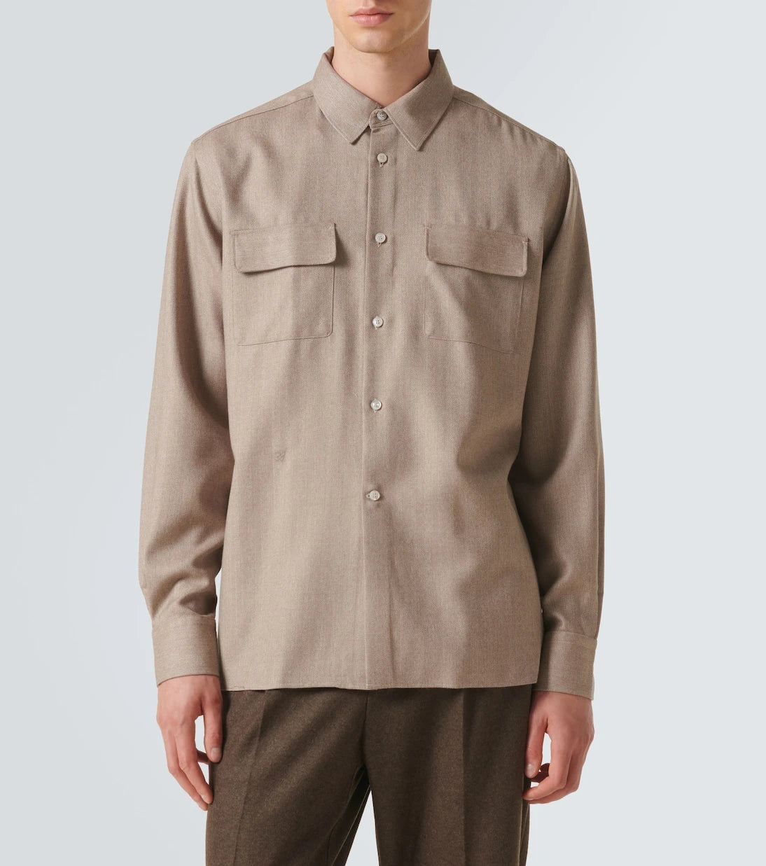Berluti - Herringbone wool shirt