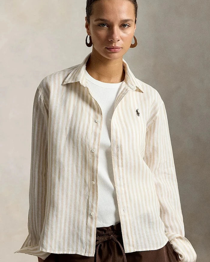 Polo Ralph Lauren Kadın Keten Gömlek LINEN-LSL-BFS