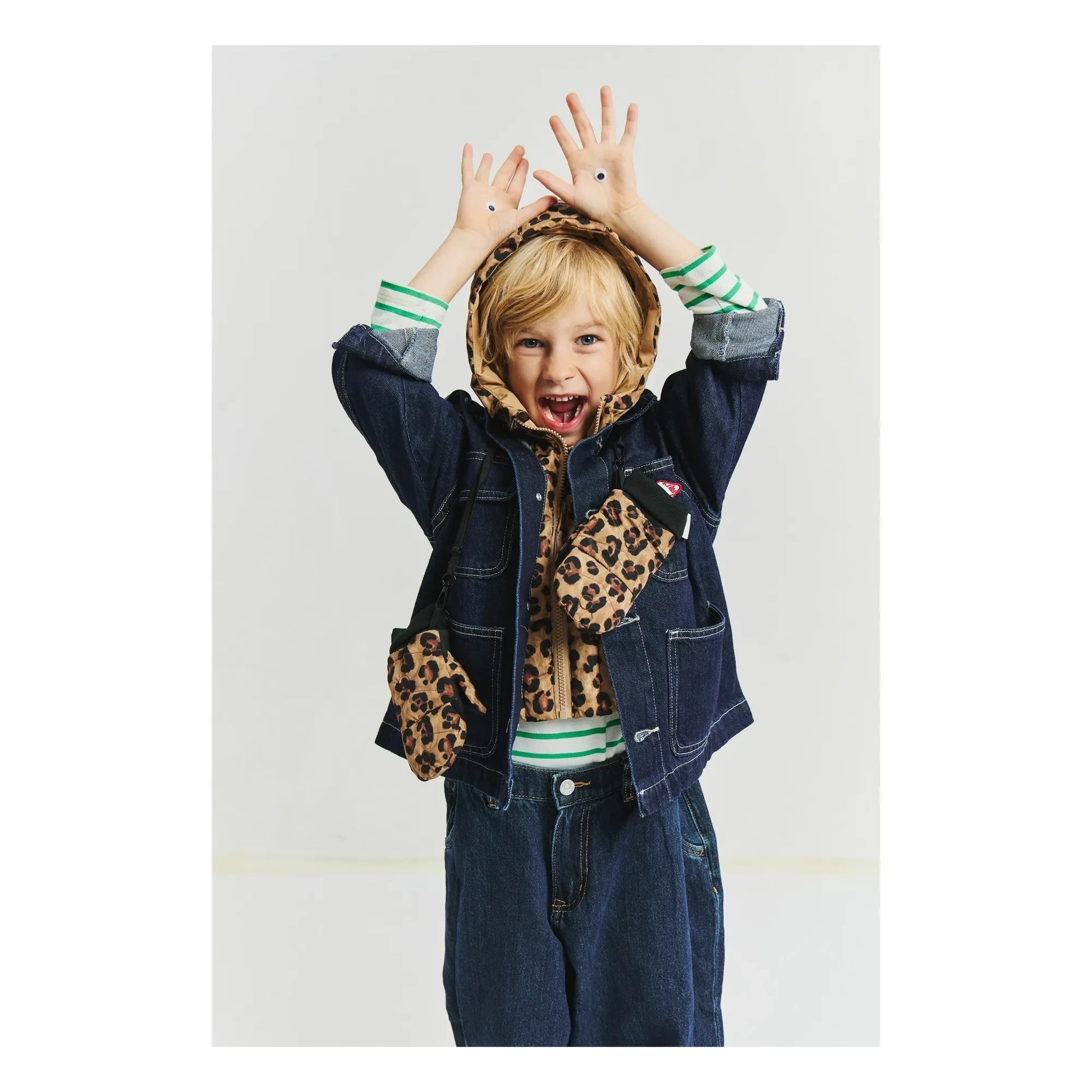 Fudoon - Exclusivité Fudoon X Smallable - Convertible Leopard Mittens | Brown