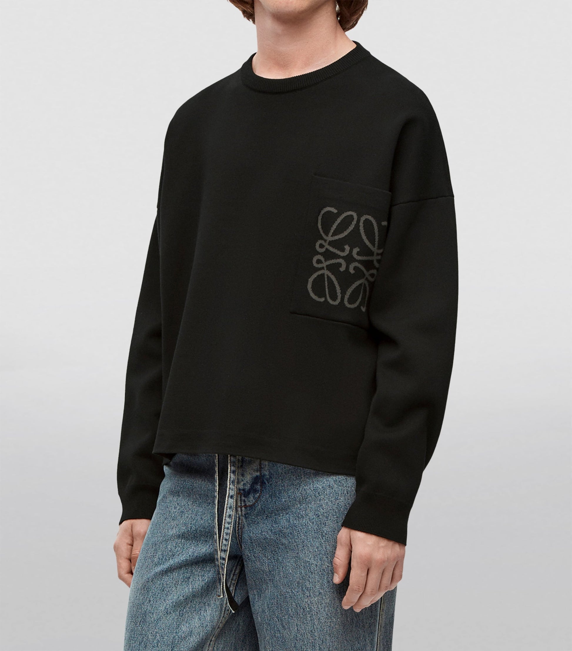 LOEWE Black Anagram Pocket Sweater
