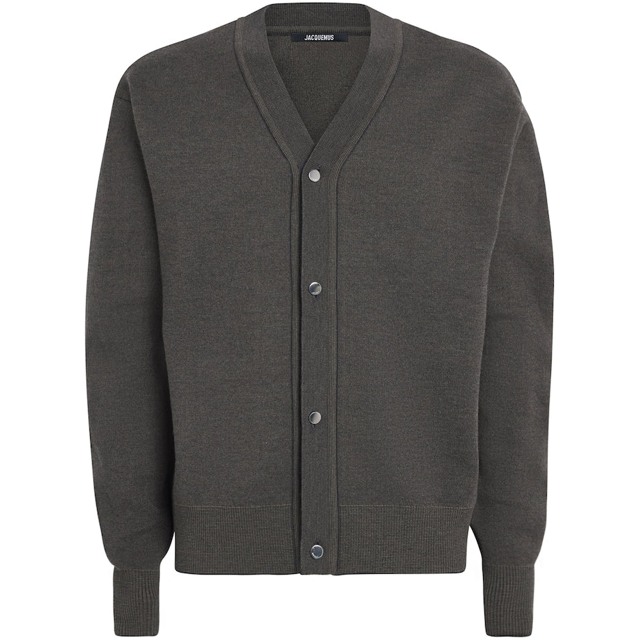 Beige Merino-Blend Doppio Cardigan