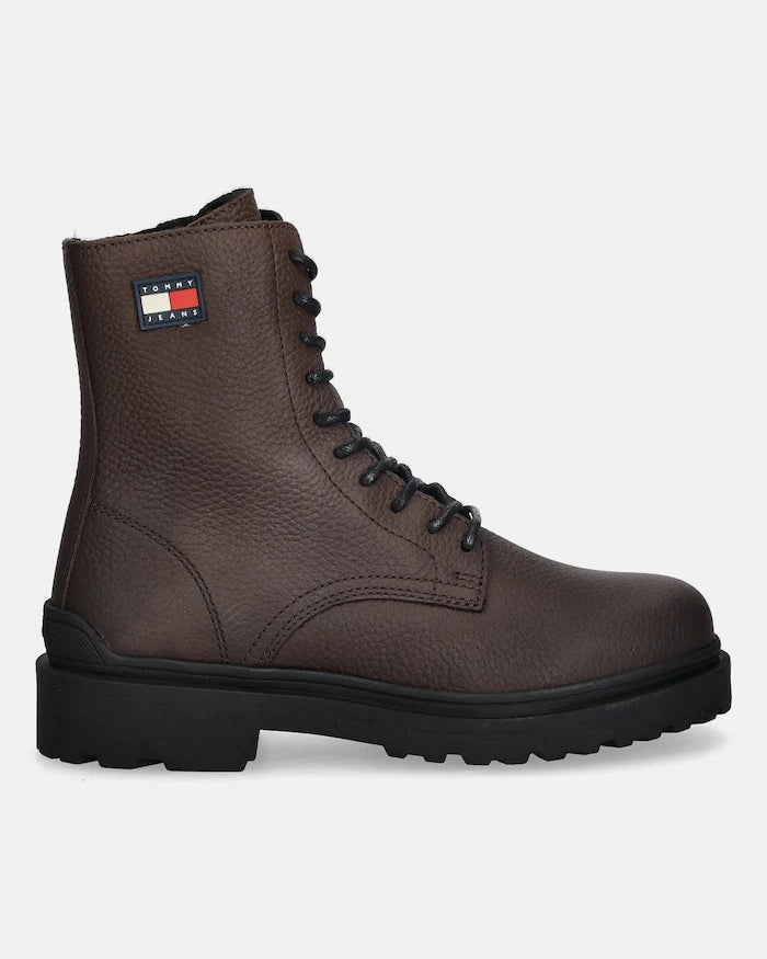 Tommy Jeans TJM LACE UP TUMBLED HIGH Deri Botlar