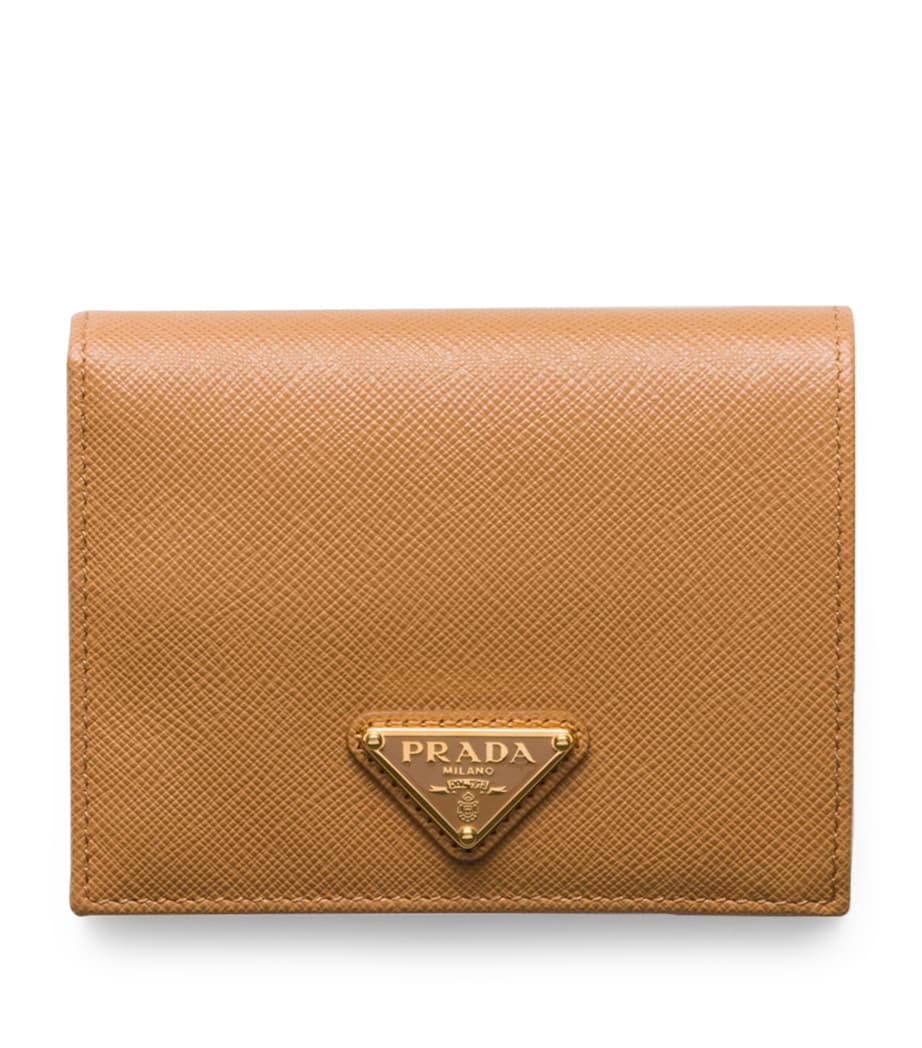 Prada Neutral Small Saffiano Leather Wallet