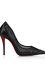 Christian Louboutin Miss Z Leather-Strass Pumps 100