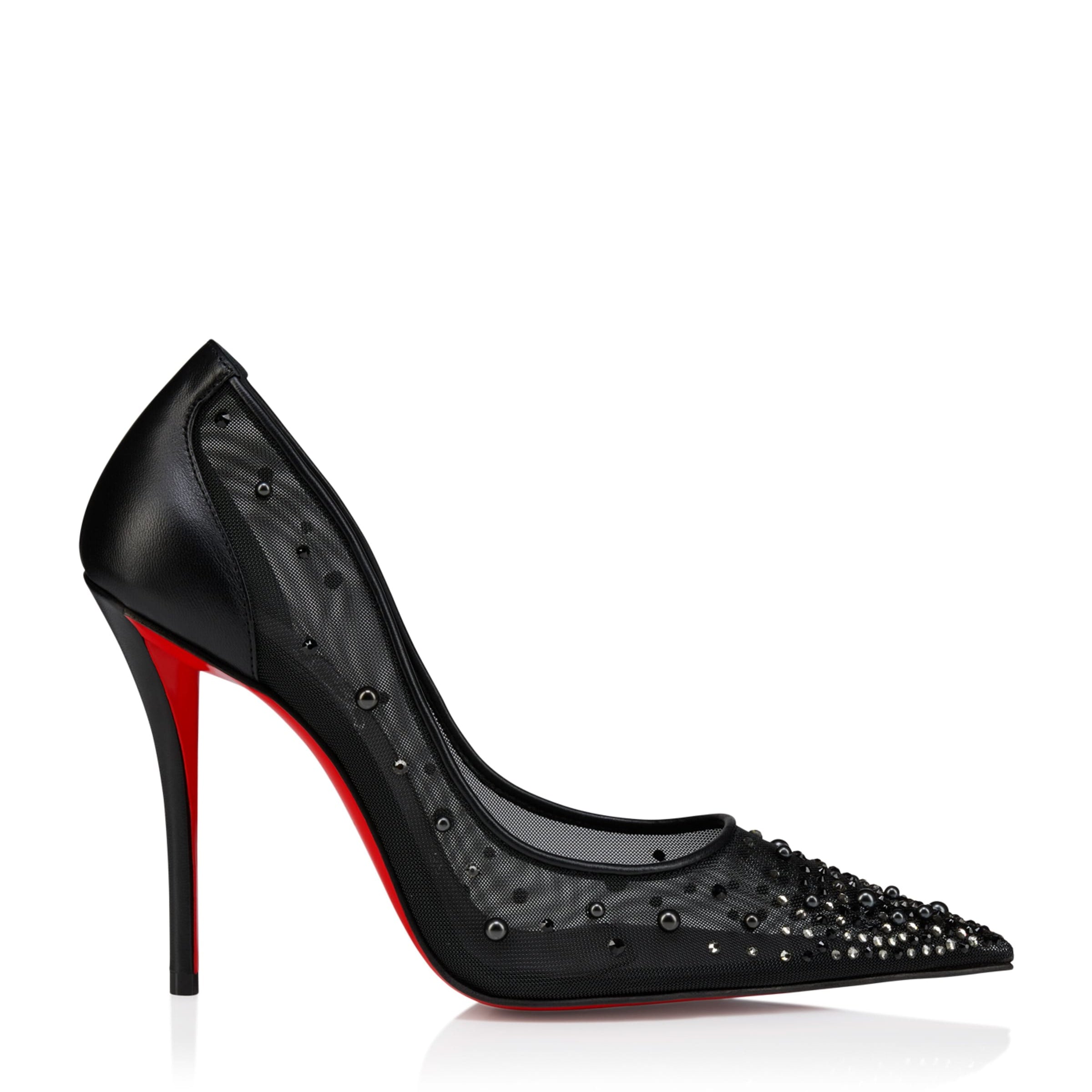 Christian Louboutin Miss Z Leather-Strass Pumps 100
