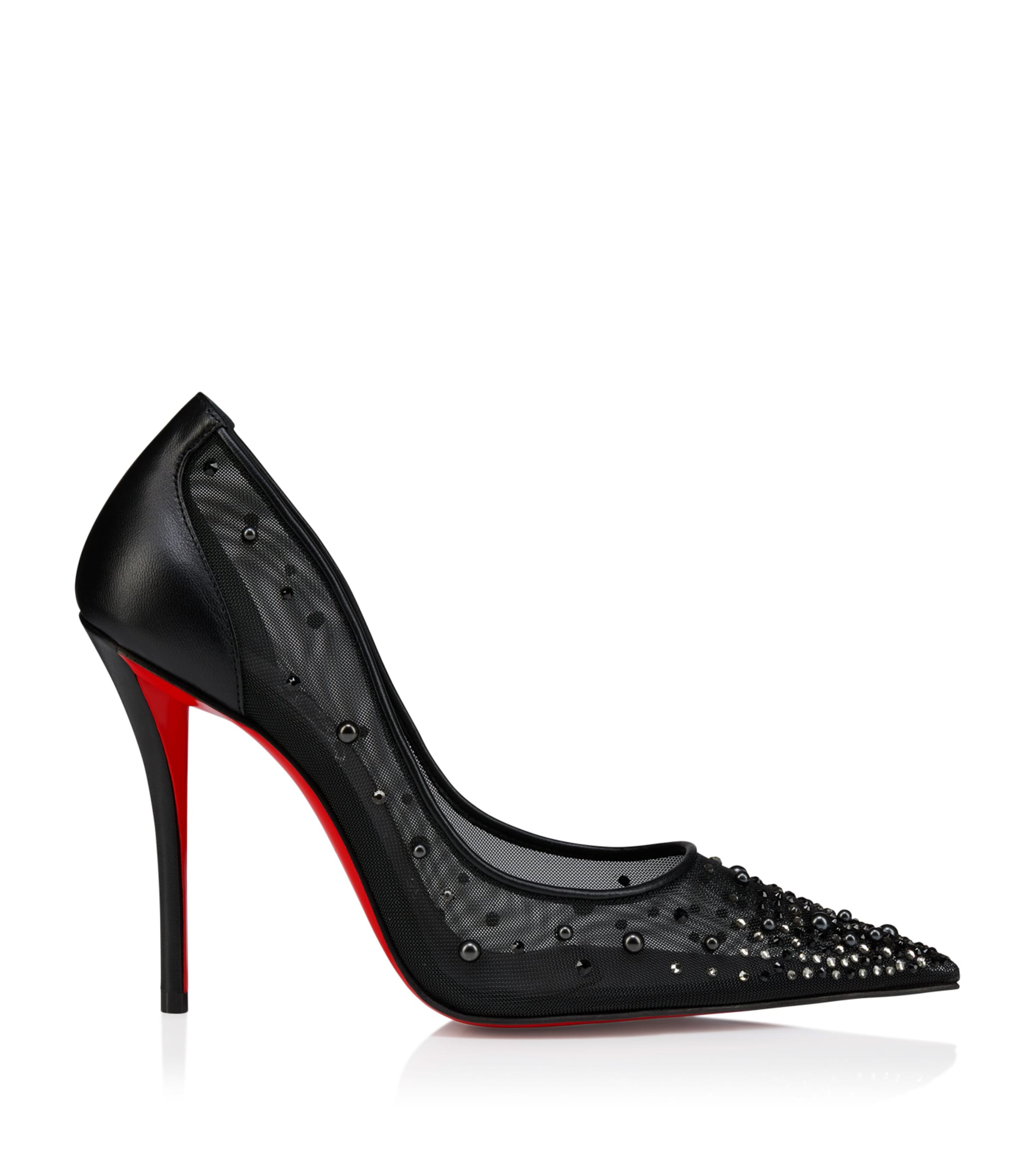 Christian Louboutin Miss Z Leather-Strass Pumps 100