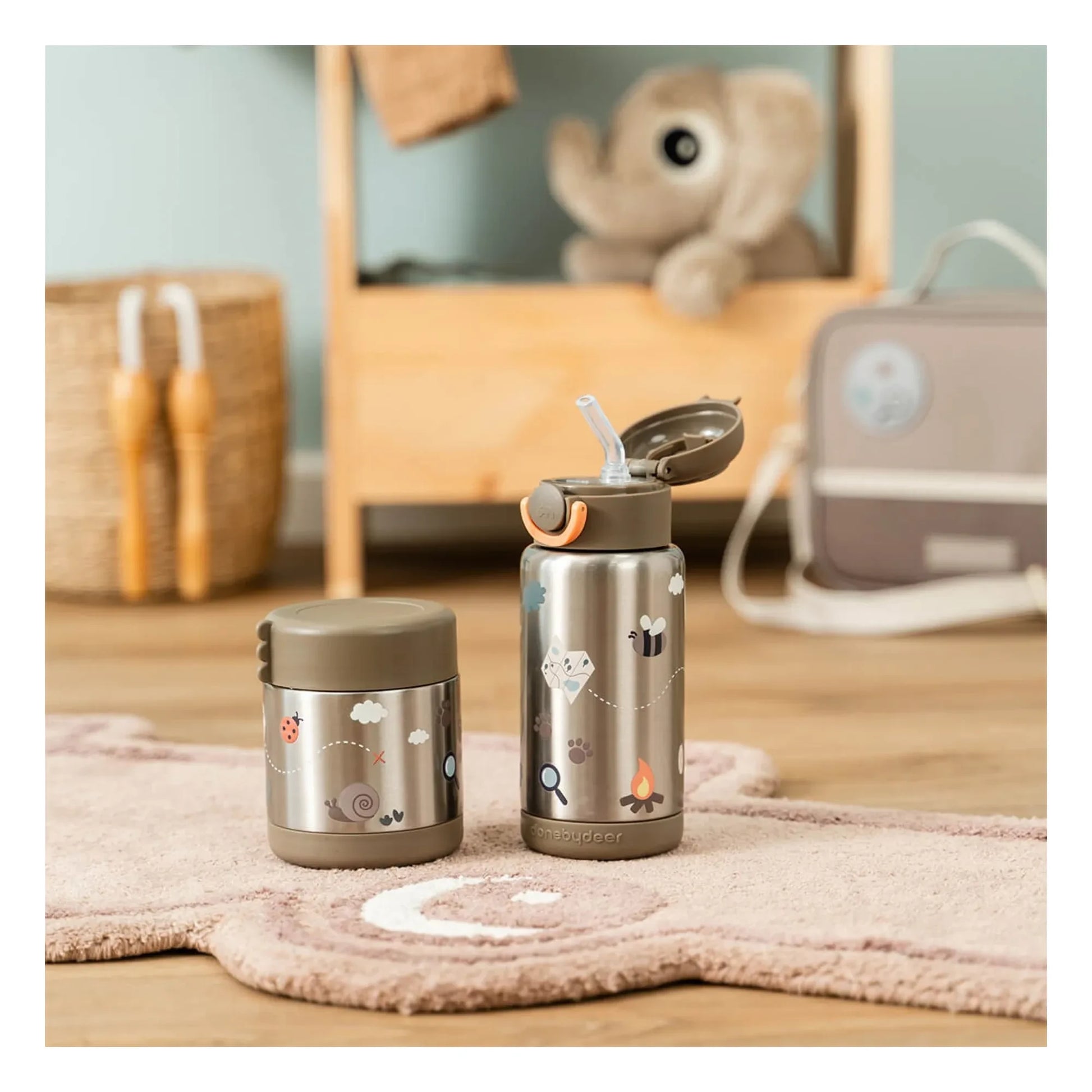 Done by deer - Trails insulated water bottle | Brown