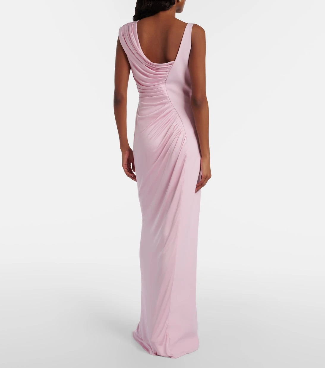 Versace - Draped one-shoulder ruched gown