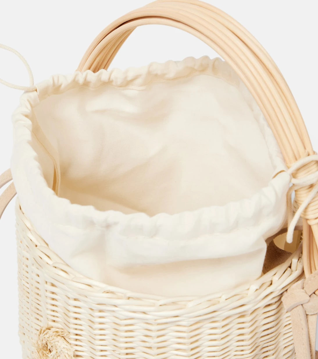 Ruslan Baginskiy - Iza rattan-trimmed wicker basket bag