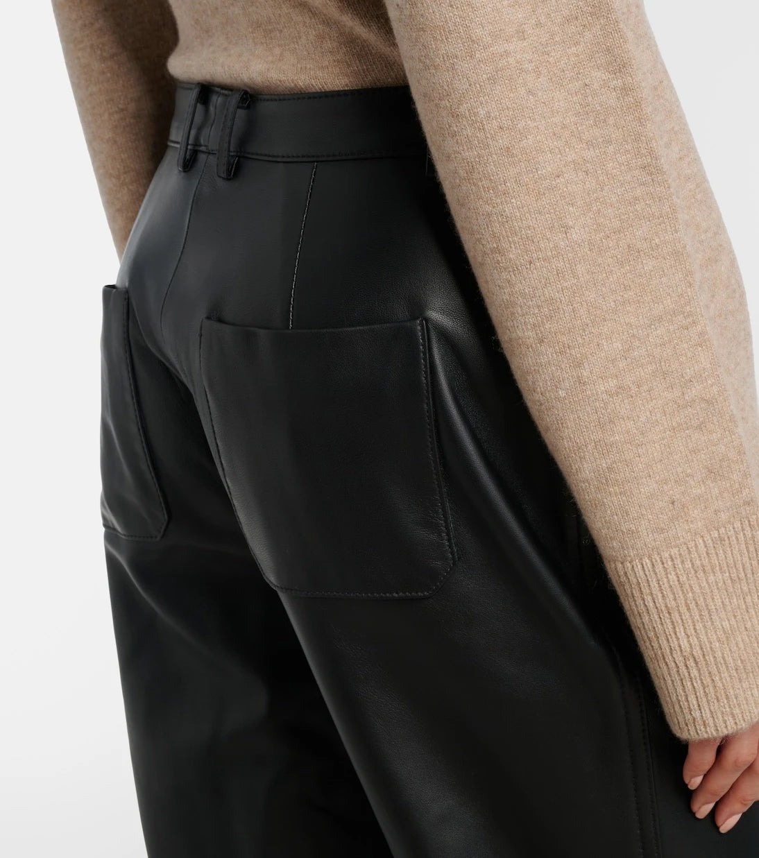 Vince - Leather cropped straight pants