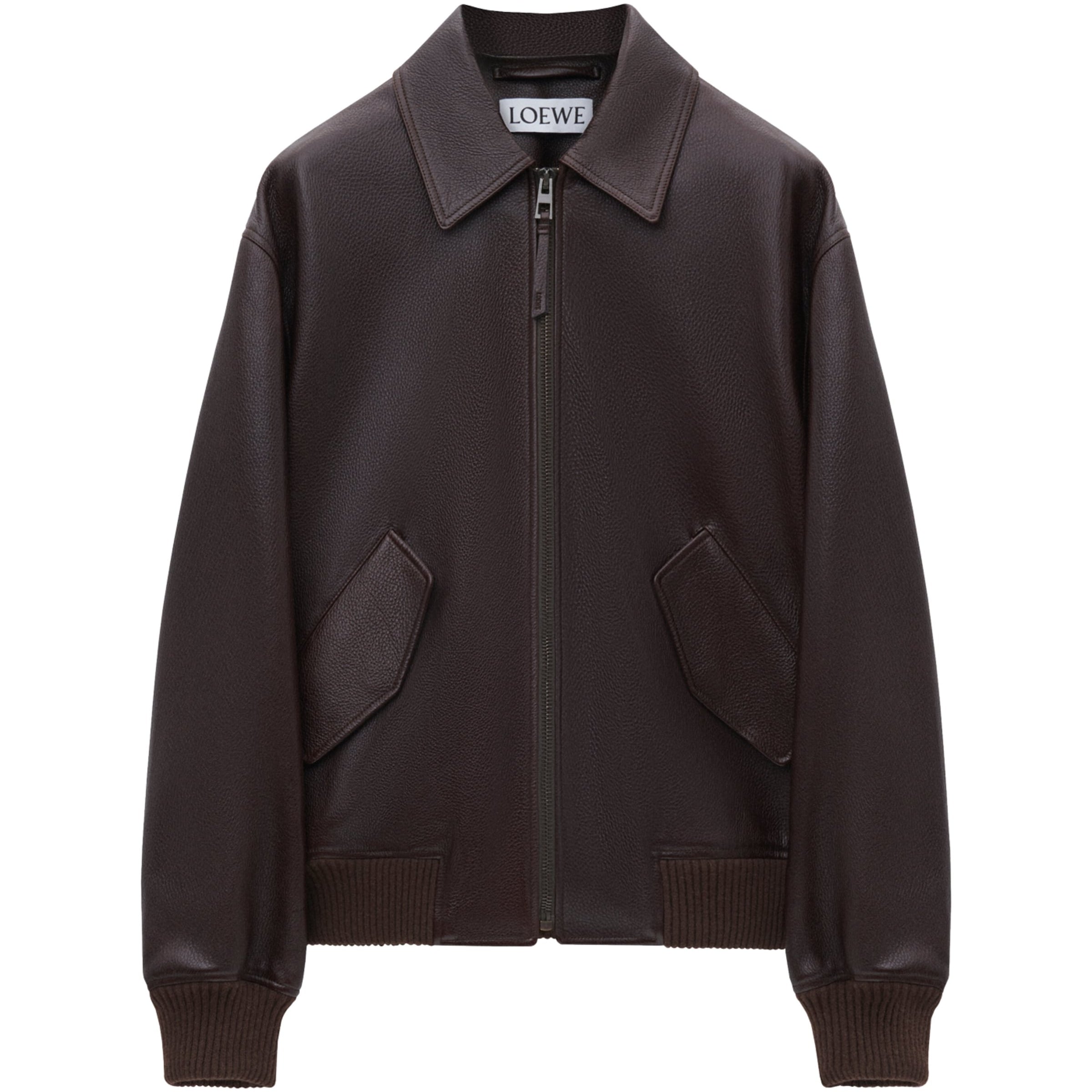 Burgundy Leather Aviator Jacket