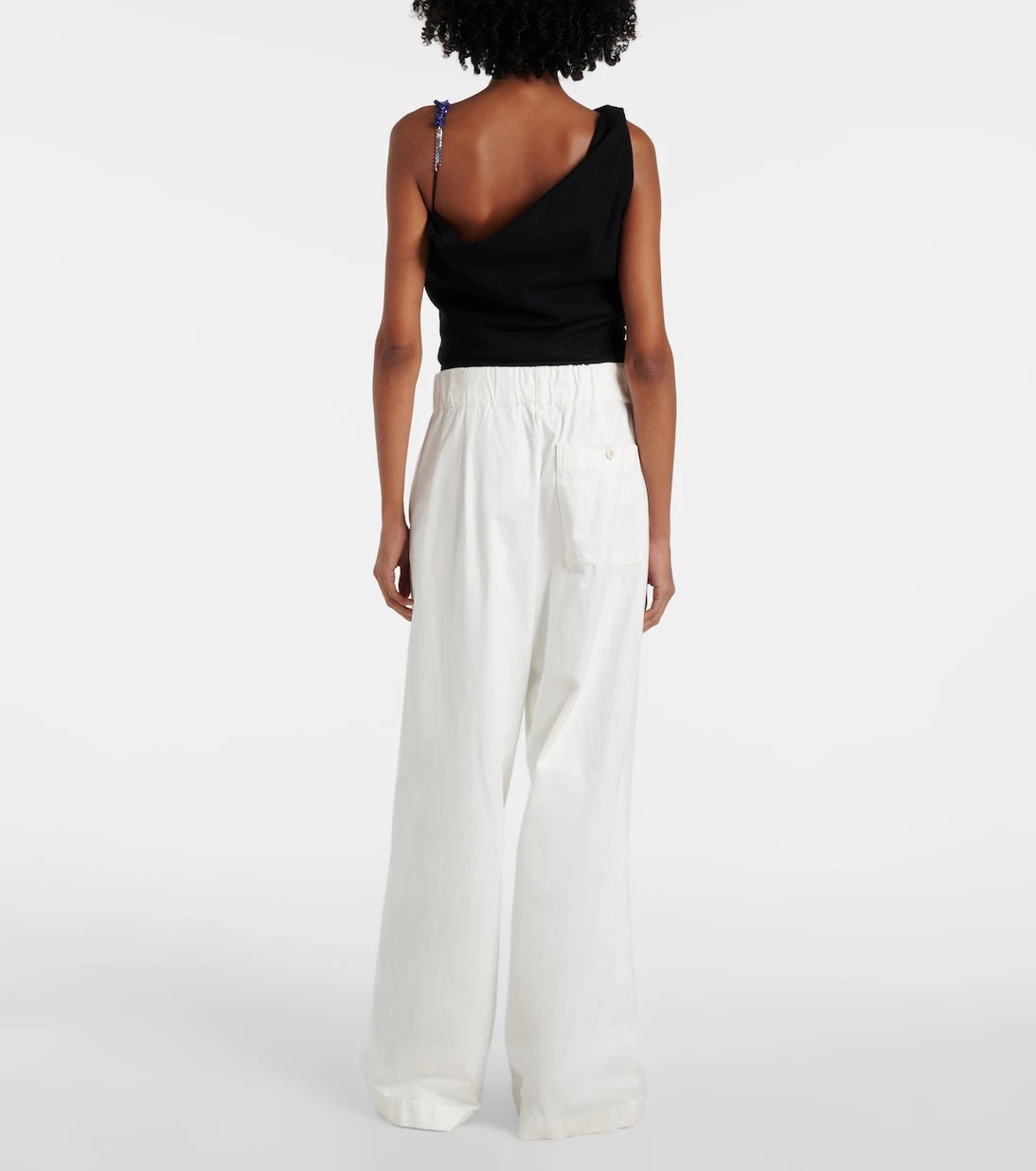 Dries Van Noten - High-rise cotton wide-leg pants
